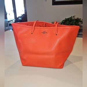 Coach Orange Tote Bag
